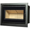 Insert bois Cassette Nordic 70 black avec cadre de finition A.Caminetti
