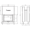 Foyer bois Flat W 75 x 60 Double Face A.Caminetti
