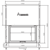 Foyer bois Flat W 90 x 60 Double Face A.Caminetti
