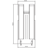 Foyer bois Flat W 90 x 60 Double Face A.Caminetti