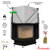 Foyer bois Quattro 70L Premium A.Caminetti