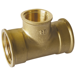 Té réduit laiton à visser 1" 1/4-3/4" -1" 1/4 FFF Thermador 130G332033