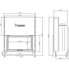 Insert bois Flat 90 x 60 A.Caminetti.