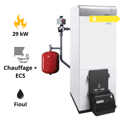 Chaudière fioul Terma HE-PACK avec ballon 85 L inox Domusa