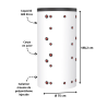 Ballon tampon Thermador 600 Litres combiné avec stockage Eau Chaude Sanitaire