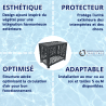 Cache pompe à chaleur / climatisation Outsteel Brousse