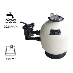 Filtre à sable Side Mount Mega + MFS27 Filtre à sable Side Mount Mega + MFS27