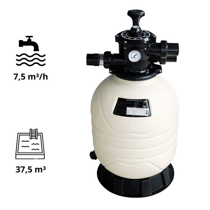 Filtre à sable Side Top Mount Mega + MFV17 BOSTA