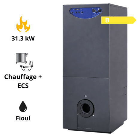 Chaudière fioul Sol SIME Estelle 4 Ballon Inox 110L Cheminée