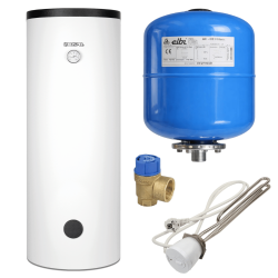 Pack Préparateur ECS 140 L + Vase d'expansion 8 L + Résistance électrique 2kW + Soupape sanitaire Pack Préparateur ECS 140 L + Vase d'expansion 8 L + Résistance électrique 2kW + Soupape sanitaire
