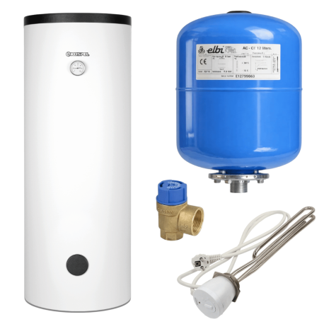 Pack Préparateur ECS SB 200 L + Vase d'expansion 12 L + Résistance électrique 3kW + Soupape sanitaire
