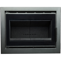 Insert à bois Cassette Nordic 70 black avec cadre de finition A.Caminetti Insert à bois Cassette Nordic 70 black avec cadre de finition A.Caminetti