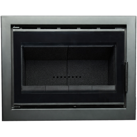 Insert à bois Cassette Nordic 70 black avec cadre de finition A.Caminetti