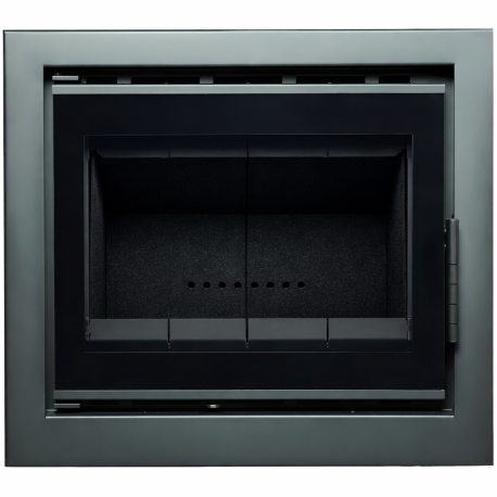 Insert bois Cassette Nordic 60 black avec cadre de finition A.Caminetti