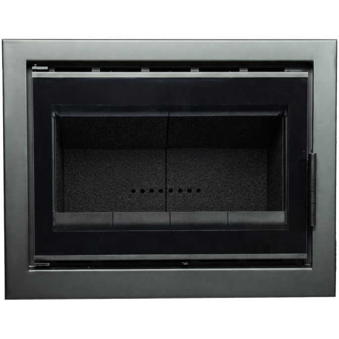 Insert bois Cassette Nordic 70 black avec cadre de finition A.Caminetti
