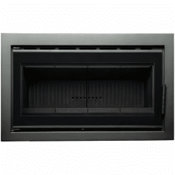 Insert bois Cassette Nordic 90 black avec cadre de finition A.Caminetti