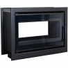 Insert bois double face Cassette Nordic W 70 black avec cadre de finition A.Caminetti