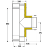 Te 90° conduit double paroi isolé Ediliso25 Edilinox