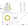 Support mural inox conduit double paroi isolé Edilinox - Diamètre 150 mm