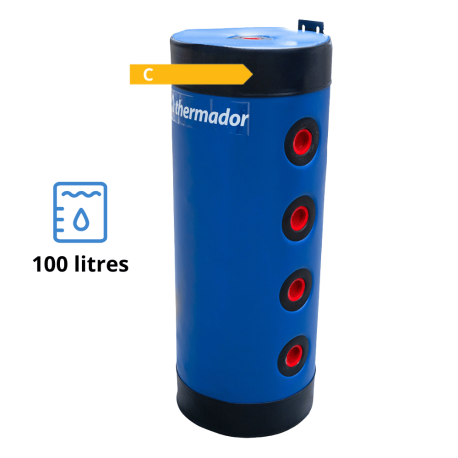 Bouteille de Mélange 100 L Jaquette Skaï Pose Murale (pour Chauffage et Climatisation) de chez Thermador