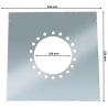 Plaque écart au feu conduit double paroi isolé Edilinox - Diamètre 150 mm