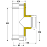 Te 90° conduit double paroi isolé Ediliso25 Edilinox