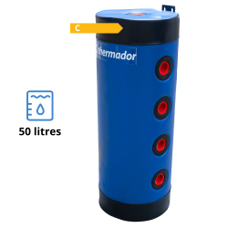 Bouteille de Mélange 25 L Jaquette Skaï Pose Murale (pour Chauffage et Climatisation) de chez Thermador Bouteille de Mélange 25 L Jaquette Skaï Pose Murale (pour Chauffage et Climatisation) de chez Thermador