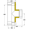 Te 90° conduit double paroi isolé Ediliso25 Edilinox
