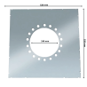 Plaque écart au feu conduit double paroi isolé Edilinox - Diamètre 150 mm