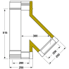 Té 135 degrés conduit double paroi isolé Edilinox - Diamètre 150 mm