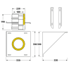 Support mural inox conduit double paroi isolé Edilinox - Diamètre 150 mm
