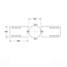 Support au toit conduit double paroi isolé Edilinox - Diamètre 150 mm