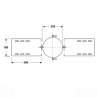 Support au toit conduit double paroi isolé Edilinox - Diamètre 150 mm
