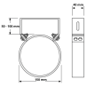 Collier mural inox conduit double paroi isolé Edilinox - Diamètre 150 mm