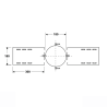 Support au toit conduit double paroi isolé Edilinox - Diamètre 150 mm