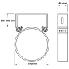 Collier mural inox conduit double paroi isolé Edilinox - Diamètre 150 mm
