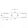 Support au toit conduit double paroi isolé Edilinox - Diamètre 150 mm