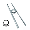 Support plancher conduit double paroi isolé Edilinox - Diamètre 150 mm