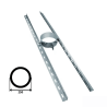 Support plancher conduit double paroi isolé Edilinox - Diamètre 150 mm