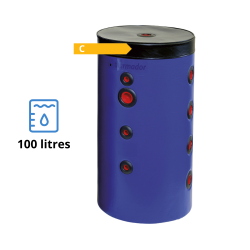 Bouteille de Mélange 100 L Jaquette Skaï Pose au Sol (pour Chauffage et Climatisation) de chez Thermador Bouteille de Mélange 100 L Jaquette Skaï Pose au Sol (pour Chauffage et Climatisation) de chez Thermador