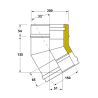 Coude 30 degrés conduit double paroi isolé Edilinox - Diamètre 150 mm