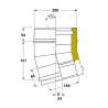 Coude 15 degrés conduit double paroi isolé Edilinox - Diamètre 150 mm