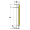 Élément 100 cm conduit double paroi isolé Edilinox - Diamètre 150 mm