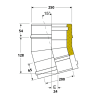 Coude 15 degrés conduit double paroi isolé Edilinox - Diamètre 200 mm