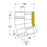 Coude 15 degrés conduit double paroi isolé Edilinox - Diamètre 80 mm