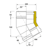 Coude 30 degrés conduit double paroi isolé Edilinox - Diamètre 150 mm