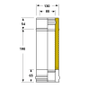 Élément 25 cm conduit double paroi isolé Edilinox - Diamètre 80 mm