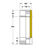 Élément 25 cm conduit double paroi isolé Edilinox - Diamètre 130 mm