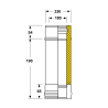 Élément 25 cm conduit double paroi isolé Edilinox - Diamètre 180 mm