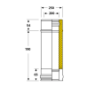 Élément 25 cm conduit double paroi isolé Edilinox - Diamètre 200 mm